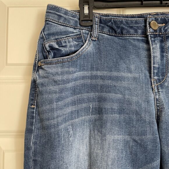 Democracy "Flex"-ellent Distressed Jeans Sz 14W - Picture 3 of 14